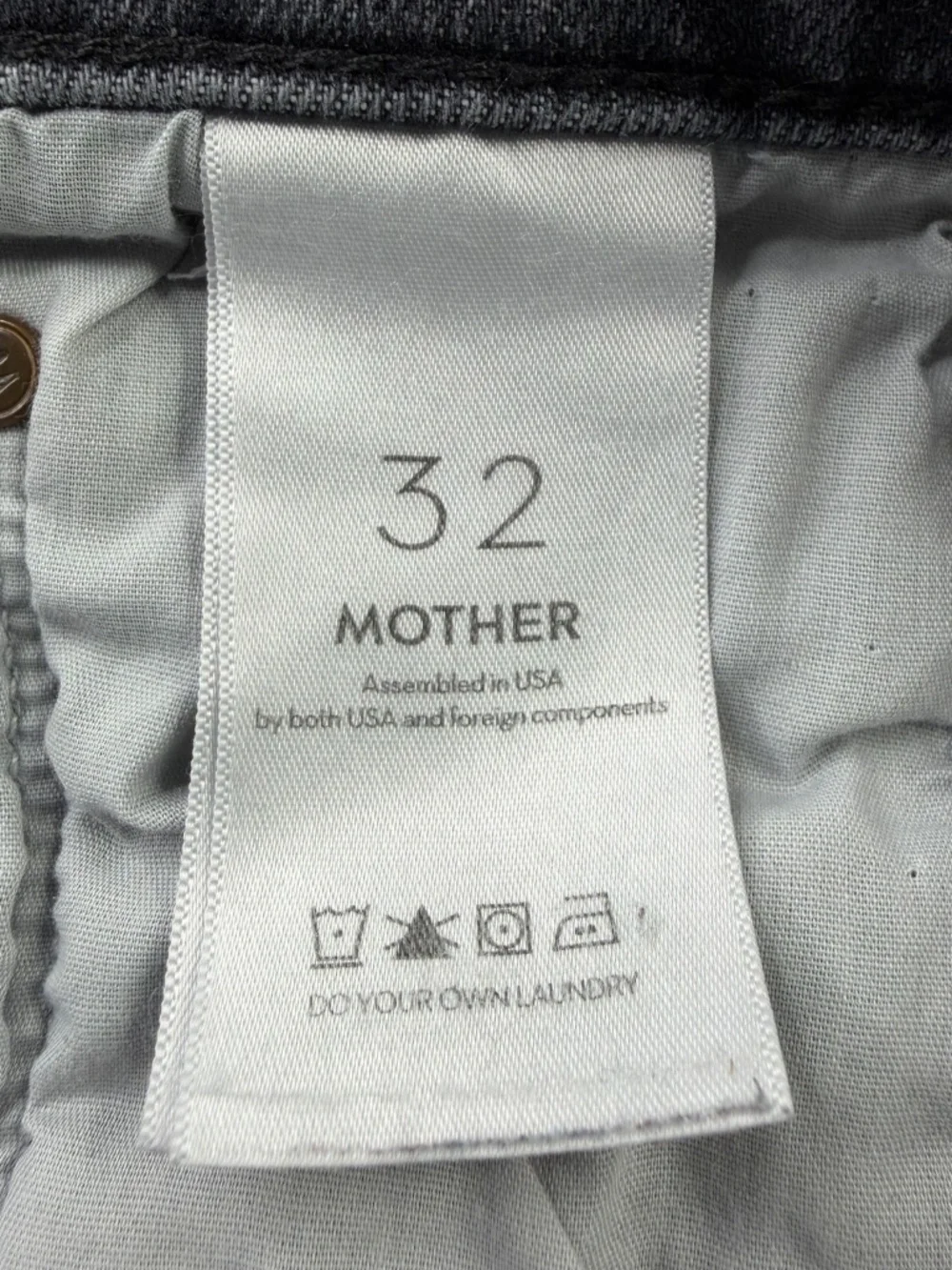 Mother Superior High Waisted Hiker Hover Jeans Midnights with Molly Size 32